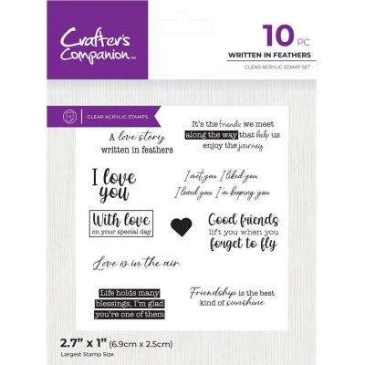 Crafter's Companion Love Birds Stempel - Written in Feathers